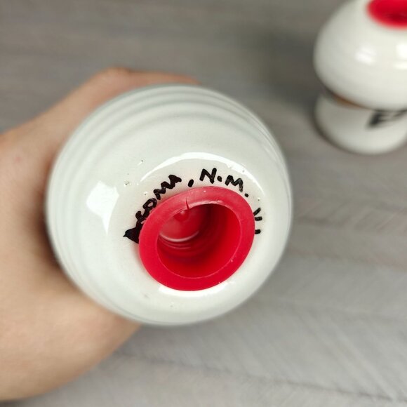 Acoma Pottery Native American Salt & Pepper Shakers Geometric Pattern - Picture 8 of 9